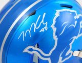 TJ Hockenson Autographed Detroit Lions Flash Speed Mini Helmet-Beckett W Holo