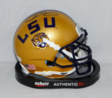 Odell Beckham Autographed LSU Tigers Gold Schutt Mini Helmet- JSA Authenticated