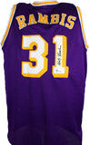 Kurt Rambis Autographed Purple Pro Style Jersey-Beckett W Hologram *Black