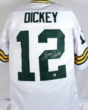 Lynn Dickey Autographed White Pro Style Jersey -Beckett W Hologram *Silver