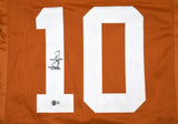 Vince Young Autographed Orange College Style Jersey - Beckett W Hologram *Black