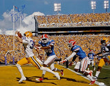 Brad Wing Autographed LSU Tigers 16x20 TD Run Photo- JSA Witnessed Auth