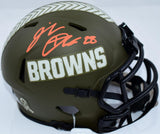 Jeremiah Koramoah Signed Browns Salute to Service Speed Mini Helmet-BAW Hologram