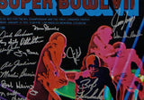 72 Dolphins Autographed 16x20 PF Super Bowl Poster w/ 20 Sigs JSA W Auth *Silver