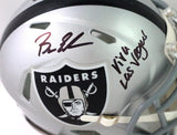 Bryan Edwards Signed Raiders Speed Mini Helmet w/ Viva Las Vegas-Beckett W *Blk