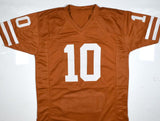 Vince Young Autographed Orange College Style STAT Jersey - Beckett W Hologram