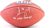 Sony Michel Autographed Duke Logo Football w/ SB Champs - Beckett W Auth