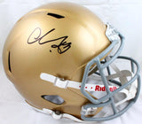 Chase Claypool Autographed Notre Dame F/S Speed Helmet - Beckett W Auth *Black