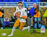 Ian Book Autographed Notre Dame Running w/ Ball 8x10 FP Photo- Beckett W *Black