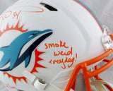 Ricky Williams Signed Dolphins F/S Flat White ProLine Helmet w/3Insc- JSA W Auth