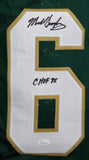 Mike Singletary Autographed Green College Style Jersey w/CHOF - JSA W Auth *TM6