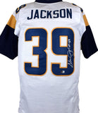 Steven Jackson Autographed White Pro Style Jersey - Beckett W Hologram *Silver