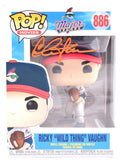 Charlie Sheen Autographed Ricky "Wild Thing" Vaughn Funko Pop #886-JSA W *Orange