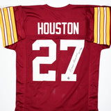 Kenny Houston Autographed Maroon Pro Style Jersey w/HOF- Prova *Black