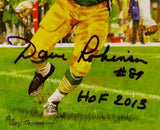 Dave Robinson Signed Packers Goal Line Art Card w/ HOF - Jersey Source Auth