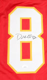 Dante Hall Autographed Red Pro Style Jersey- JSA W *Black