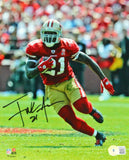 Frank Gore Signed San Francisco 49ers Red Running 8x10 Photo-Beckett W Hologram