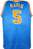 Baron Davis Autographed Blue College Style Basketball Jersey-Beckett W Hologram