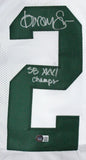 Dorsey Levens Autographed White Pro Style Jersey w/SB Champs-Beckett W Hologram