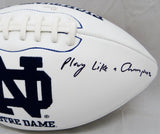 Will Fuller Autographed Notre Dame Irish Logo Football- JSA W Play Like a Champ