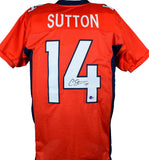 Courtland Sutton Autographed Orange Pro Style Jersey #- Beckett W Hologram