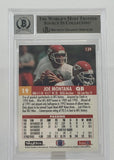 1993 Skybox Impact #139 Joe Montana Auto Kansas City Chiefs BAS Autograph 10