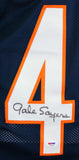 Gale Sayers Autographed Blue Pro Style Jersey-PSA/DNA Auth *4