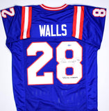 Everson Walls Autographed Blue Pro Style Jersey w/ SB Champs- Beckett Hologram