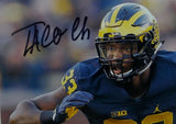 Taco Charlton Autographed 8x10 Michigan Close Up Photo - JSA W Auth  *Horz