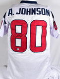 Andre Johnson Autographed White Pro Style Jersey- Beckett W Hologram *Black