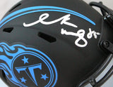 Derrick Mason Autographed Titans Eclipse Speed Mini Helmet-Beckett W Hologram