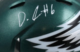 Devonta Smith Autographed Philadelphia Eagles Speed Mini Helmet- Fanatics *White