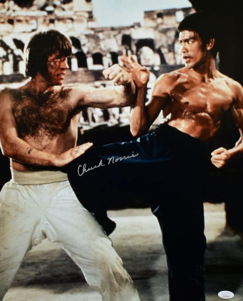 Chuck Norris Autographed 16x20 The Way of the Dragon Photo- JSA W