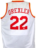 Clyde Drexler Autographed White Pro Style Jersey- JSA W *Black