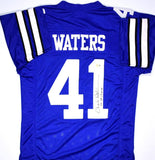 Charlie Waters Autographed Blue Pro Style Jersey w/2x SB Champs- Beckett Holo