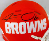 Jarvis Landry Signed Cleveland Browns AMP Speed Mini Helmet- JSA W Auth *Black