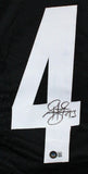 Troy Polamalu Autographed Black Pro Style Jersey - Beckett W Hologram *Black