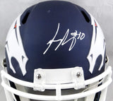 Phillip Lindsay Signed Denver Broncos F/S AMP Speed Helmet- JSA W Auth *White