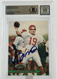 1993 Stadium Club #440 Joe Montana Auto Kansas City Chiefs BAS Autograph 10