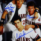 Sheen/Berenger/Bernsen Autographed Major League 11x14 Photo- Beckett Auth *Blue