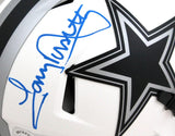 Tony Dorsett Autographed Dallas Cowboys Lunar Speed Mini Helmet- BA W Holo *Blue