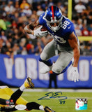 Evan Engram Autographed New York Giants 8x10 Dive PF Photo- JSA W Auth *Blue