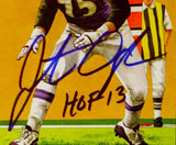 Jonathan Ogden HOF Autographed Baltimore Ravens Goal Line Art Card- JSA Auth