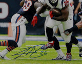 Lamar Miller Signed Houston Texans 8x10 Against Bears Photo- JSA W Auth  *Blue