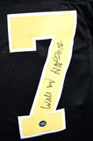 Willie Roaf Autographed Black Pro Style Jersey w/ HOF- Prova *Black