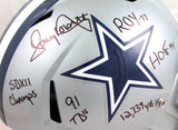 Tony Dorsett Autographed Dallas Cowboys F/S Speed Helmet w/5 Insc-JSA W *Black