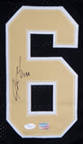 Justin Smith Autographed Black College Style Jersey- JSA Authentication *6