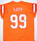 Warren Sapp Autographed Orange Pro Style Jersey - Beckett W Hologram *Black