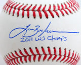 Lance Berkman Autographed Rawlings OML Baseball w/WS Champs-TriStar Authenticate