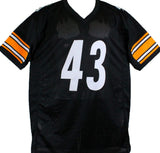 Troy Polamalu Autographed Black Pro Style Jersey - Beckett W Hologram *Black